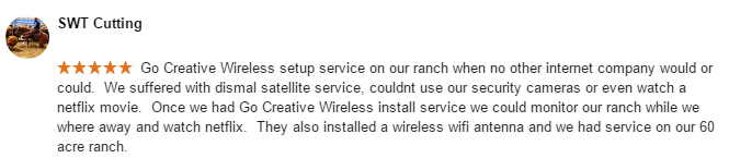 Residential Wireless Internet Testimonial
